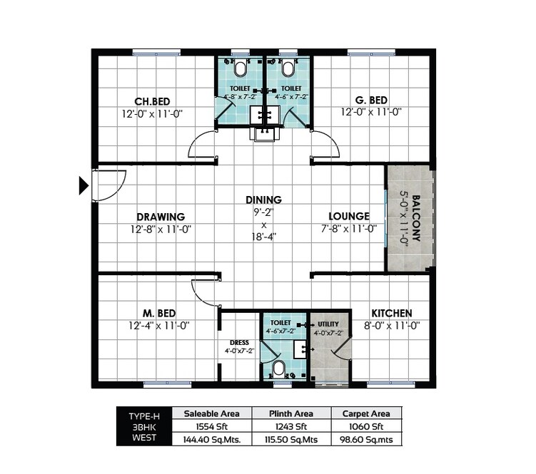 apr pranav townsquare apartment 3 bhk 1554sqft 20243831173847