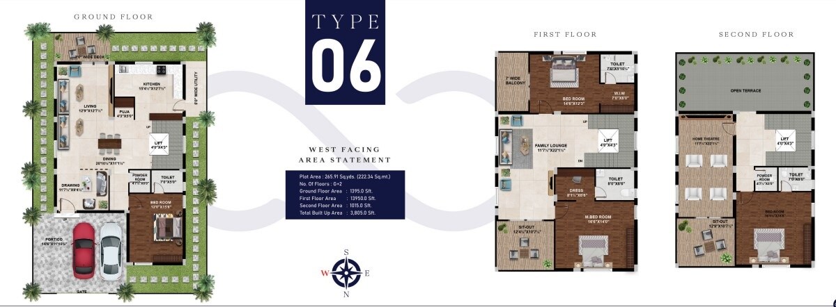 4 BHK 3405 Sq. Ft. Villa