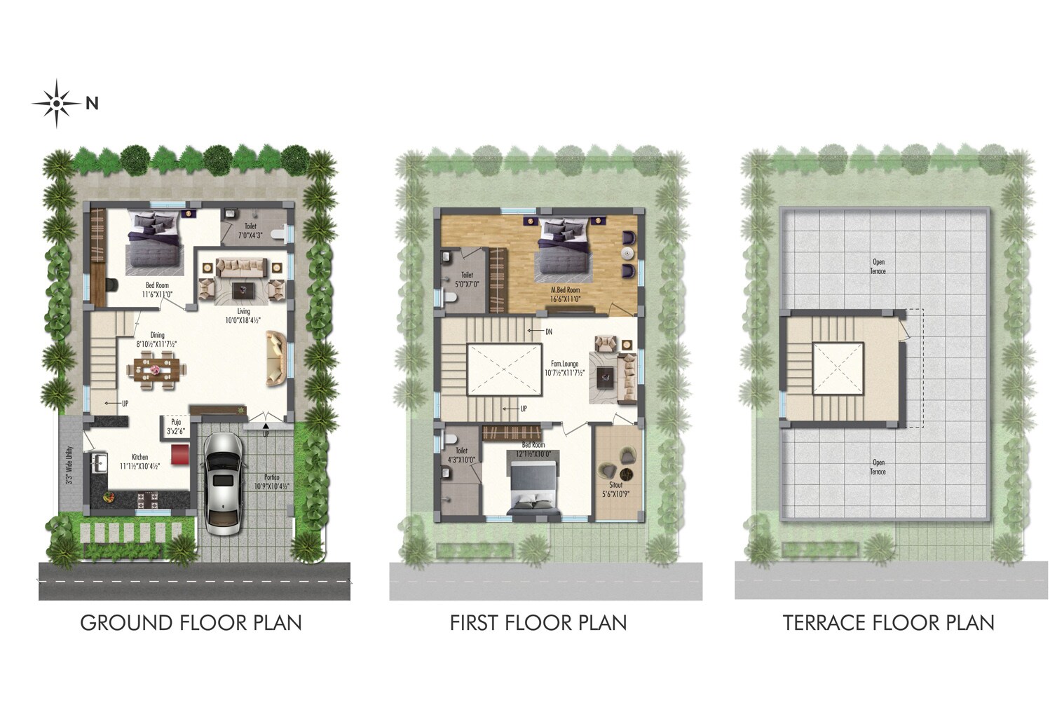 3 BHK 1780 Sq. Ft. Villa