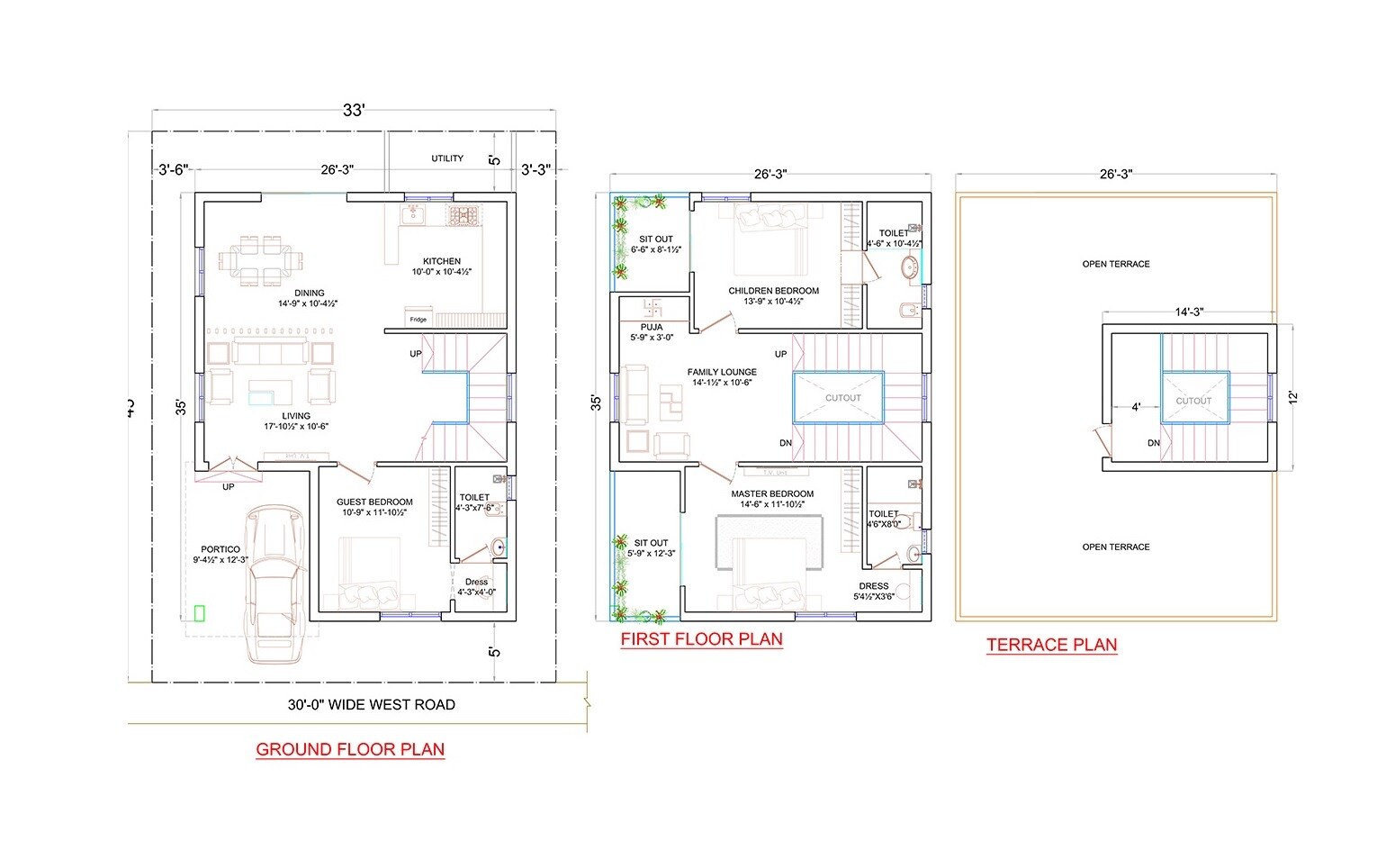 3 BHK 2015 Sq. Ft. Villa