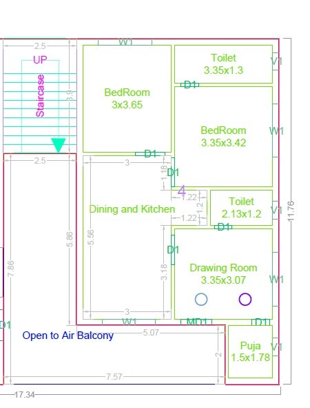 2 BHK 1279 Sq. Ft. Apartment