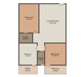 2 BHK 1403 Sq. Ft. Apartment in Armsburg Koundinya