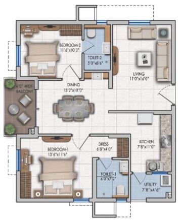  2 BHK Apartment at Khajaguda – for Sale