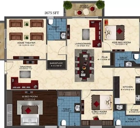 3 BHK 2675 Sq. Ft. Apartment in Ashoka Liviano