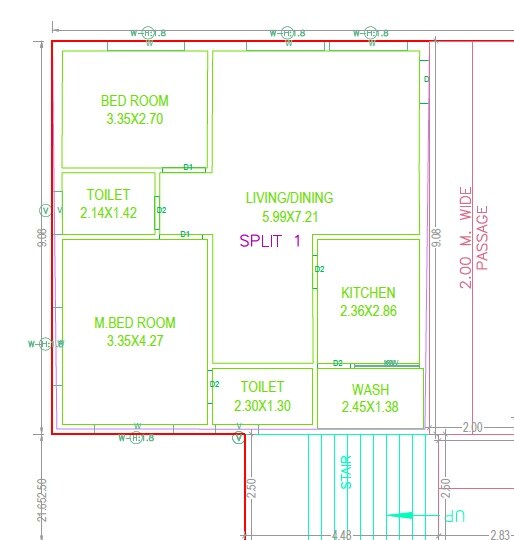 2 BHK 1399 Sq. Ft. Apartment