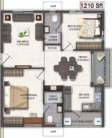  2 BHK Apartment at Aspire Spaces Ameya, Miyapur – for Sale