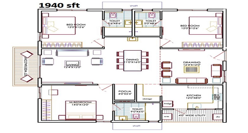 Other, aspire-spaces-ameya 3 Bedroom 1940 Sq.Ft. Apartment In Miyapur Hyderabad 7822870