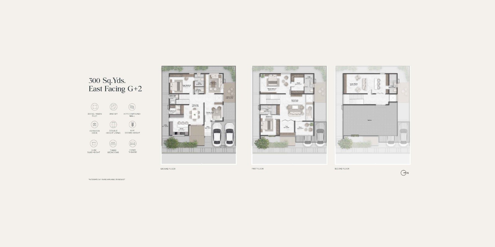 Floor plan of 3 BHK Villa - 4140 sq. ft. in Auri Tranqville, Hyderabad