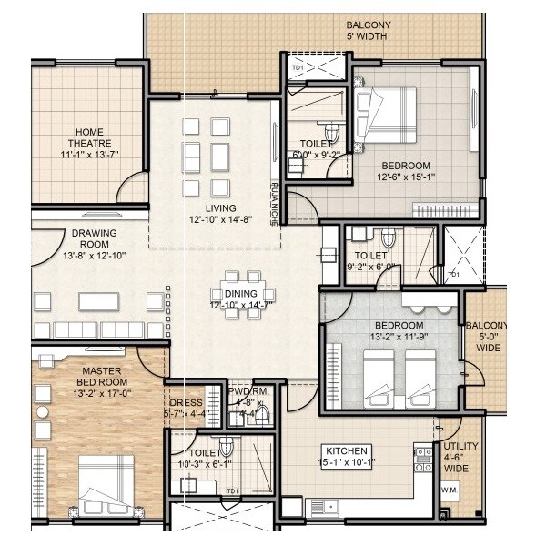 4 BHK 2948 Sq. Ft. Apartment