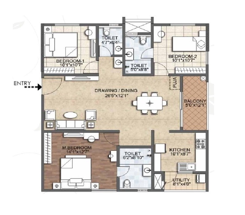  3 BHK Apartment at Raghuram The Vue Residences, Puppalaguda – for Sale