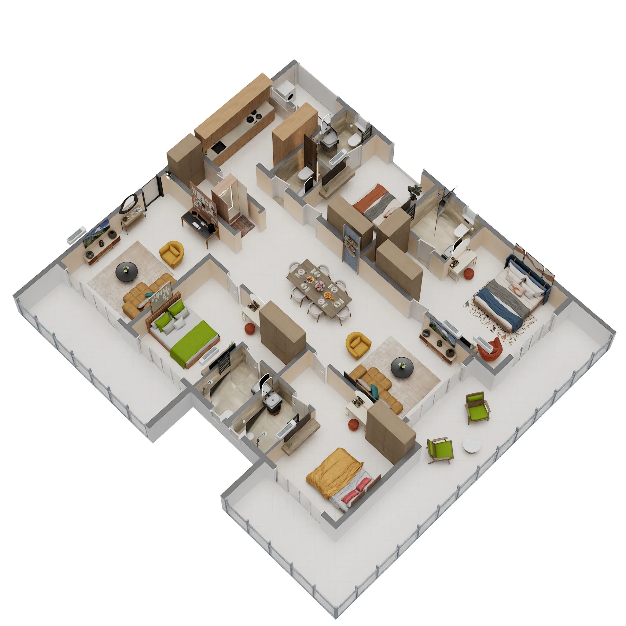 4 BHK 3575 Sq. Ft. Apartment