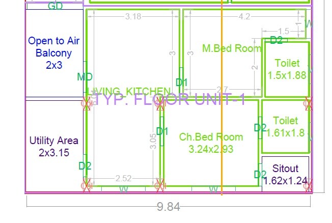 2 BHK 1059 Sq. Ft. Apartment