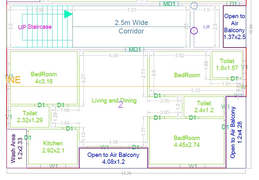 3 BHK 1271 Sq. Ft. Apartment