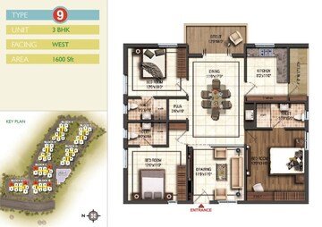  3 BHK Apartment at Bhavyas Tulasi Vanam, Kukatpally – for Rent