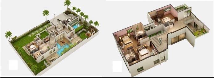 Floor plan of 4 BHK 6000 Sq. Ft. Villa in BricMor Royal De Empyrean Villas, Hyderabad