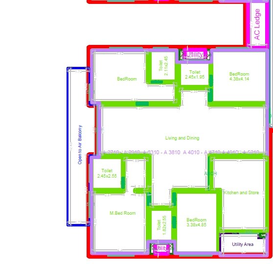 4 BHK 4000 Sq. Ft. Apartment