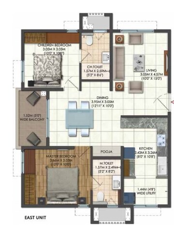  2 BHK Apartment at Brigade Citadel, Moti Nagar – for Sale
