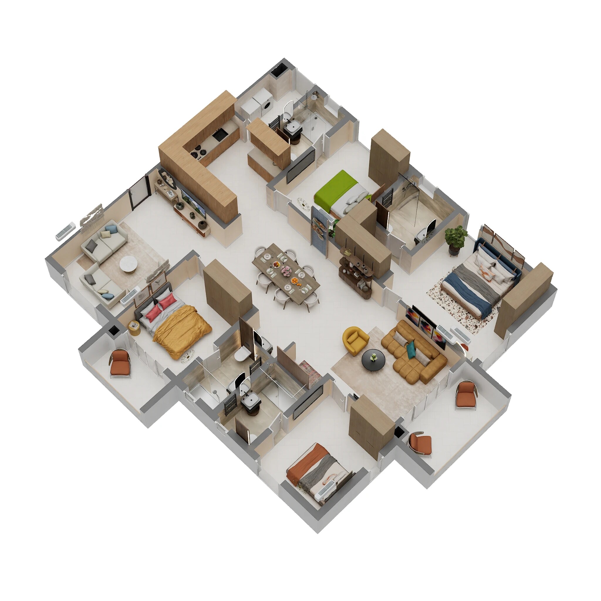 4 BHK 2530 Sq. Ft. Apartment