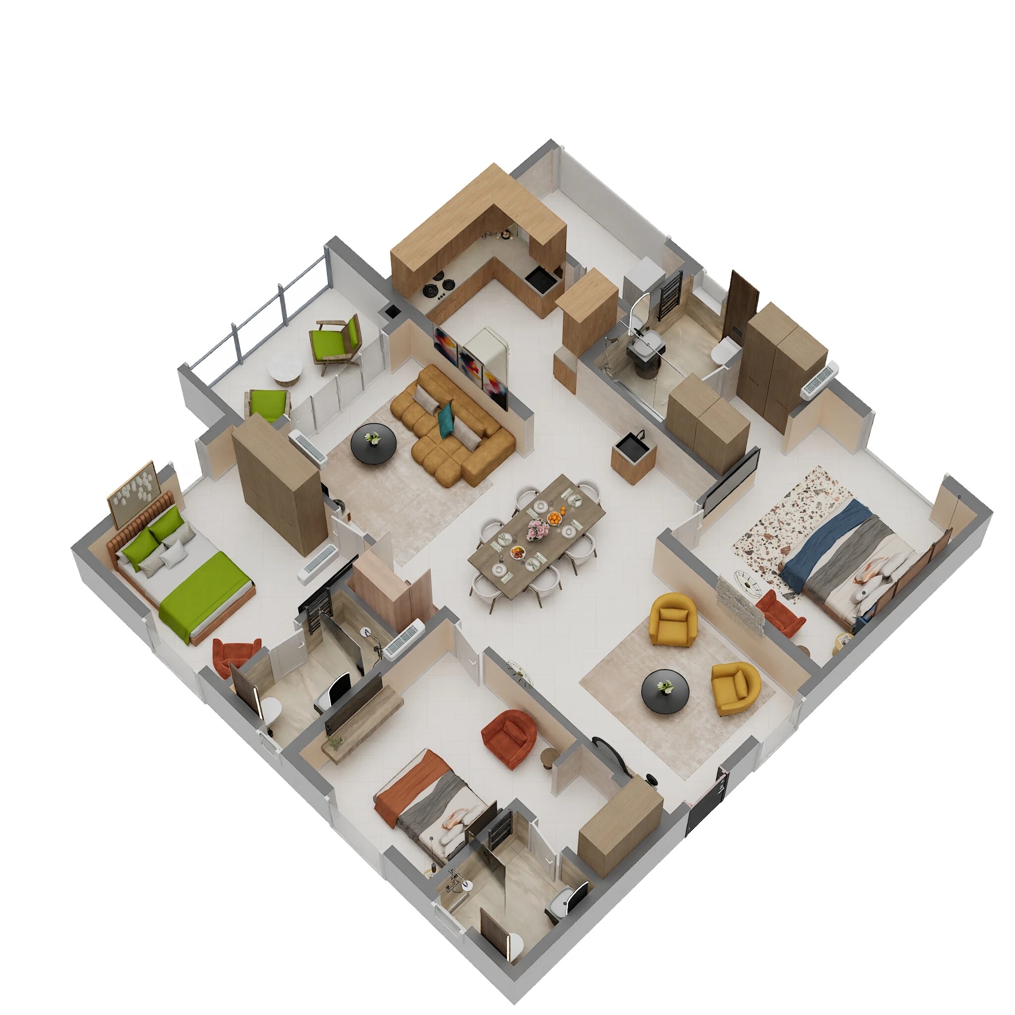 3 BHK 2067 Sq. Ft. Apartment