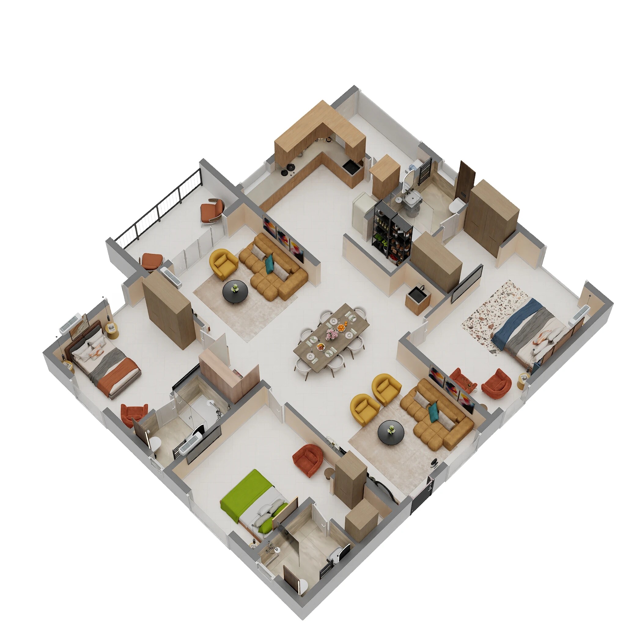 3 BHK 2447 Sq. Ft. Apartment