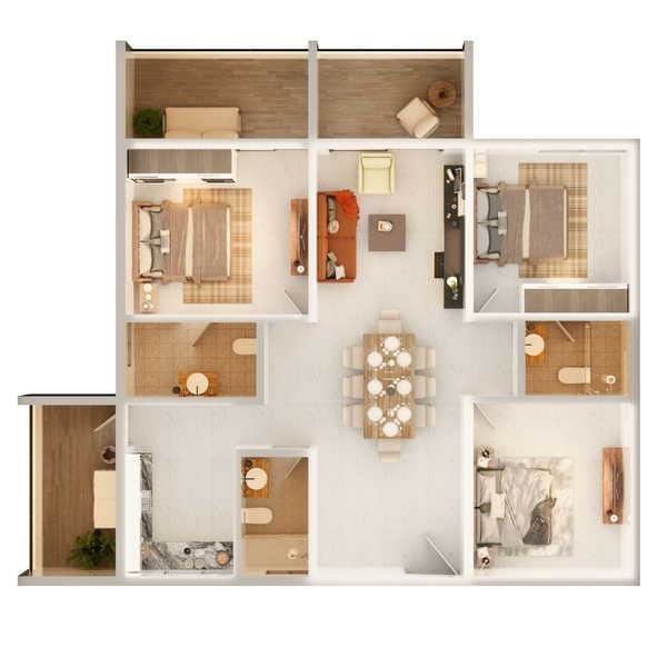 Other, candeur-crescent 3 Bedroom 1601 Sq.Ft. Apartment In Serilingampally Hyderabad 8811663