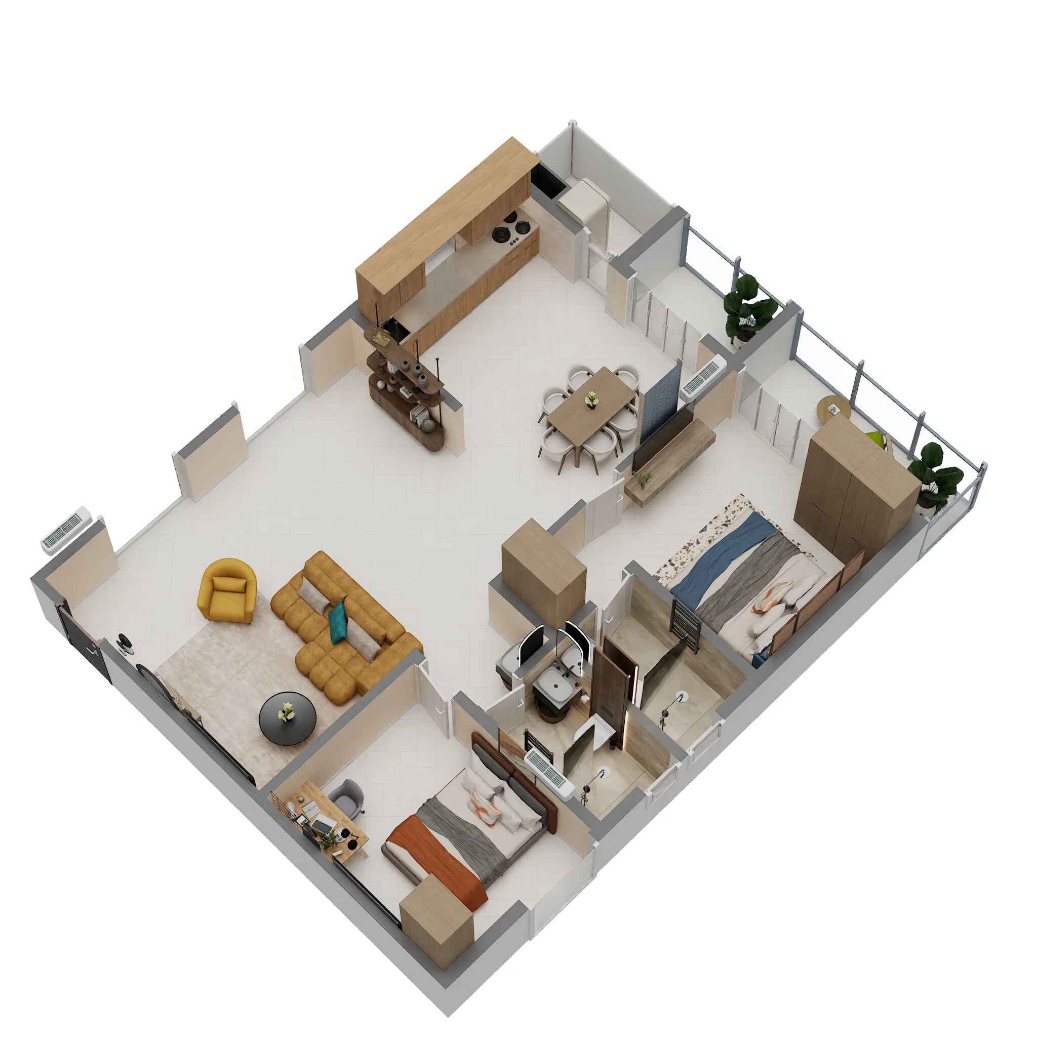 2 BHK 1546 Sq. Ft. Apartment