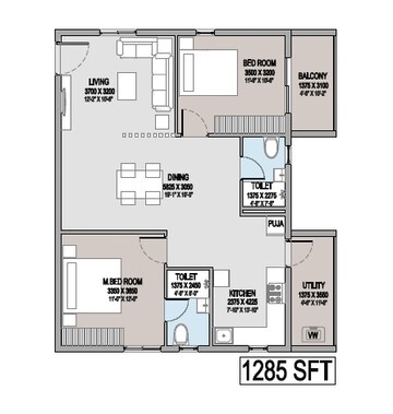  2 BHK Apartment at Canny Aravindam, Bowrampet – for Sale