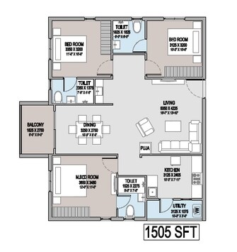 3 BHK Apartment For Resale in Canny Aravindam Bowrampet Hyderabad  7464829