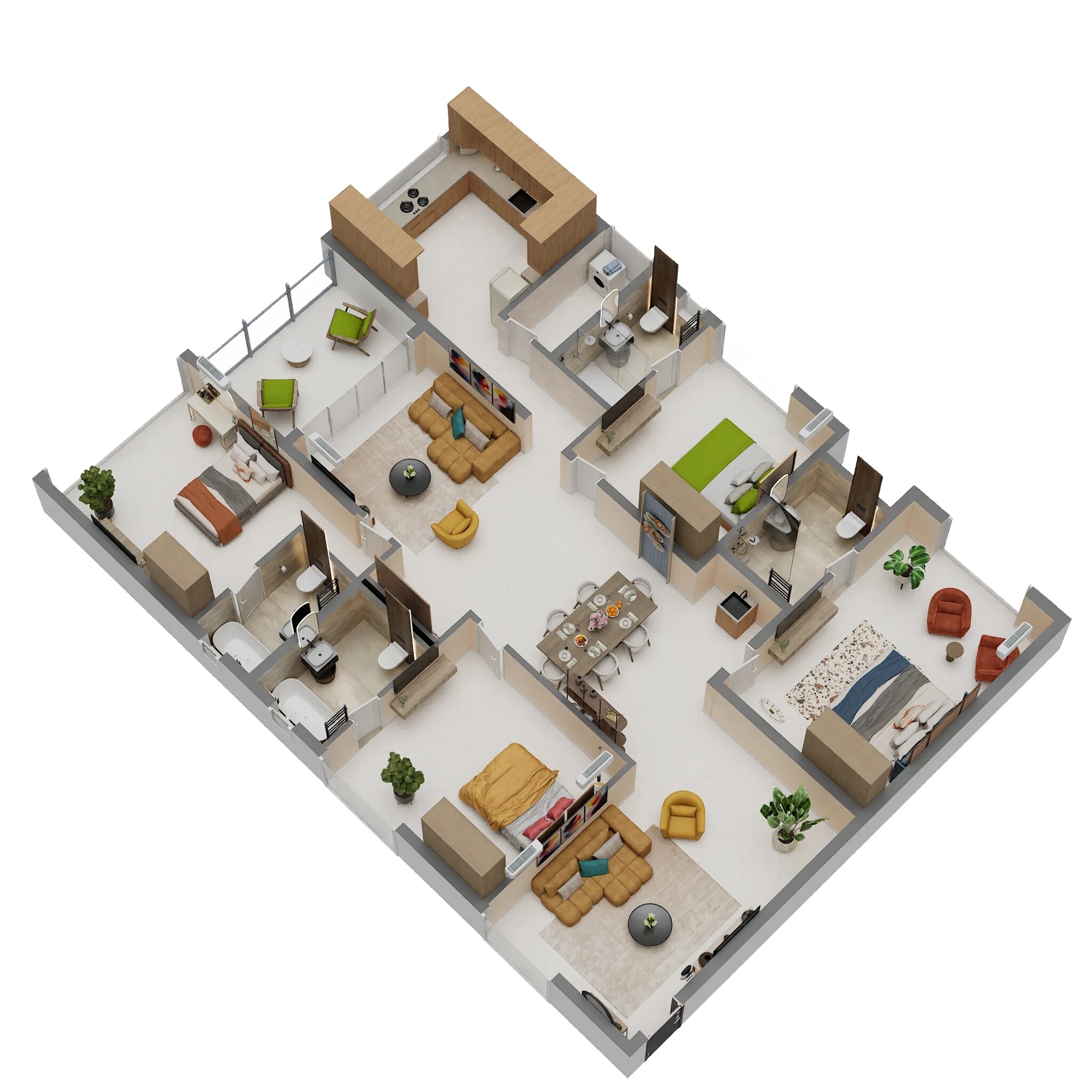 4 BHK 2850 Sq. Ft. Apartment