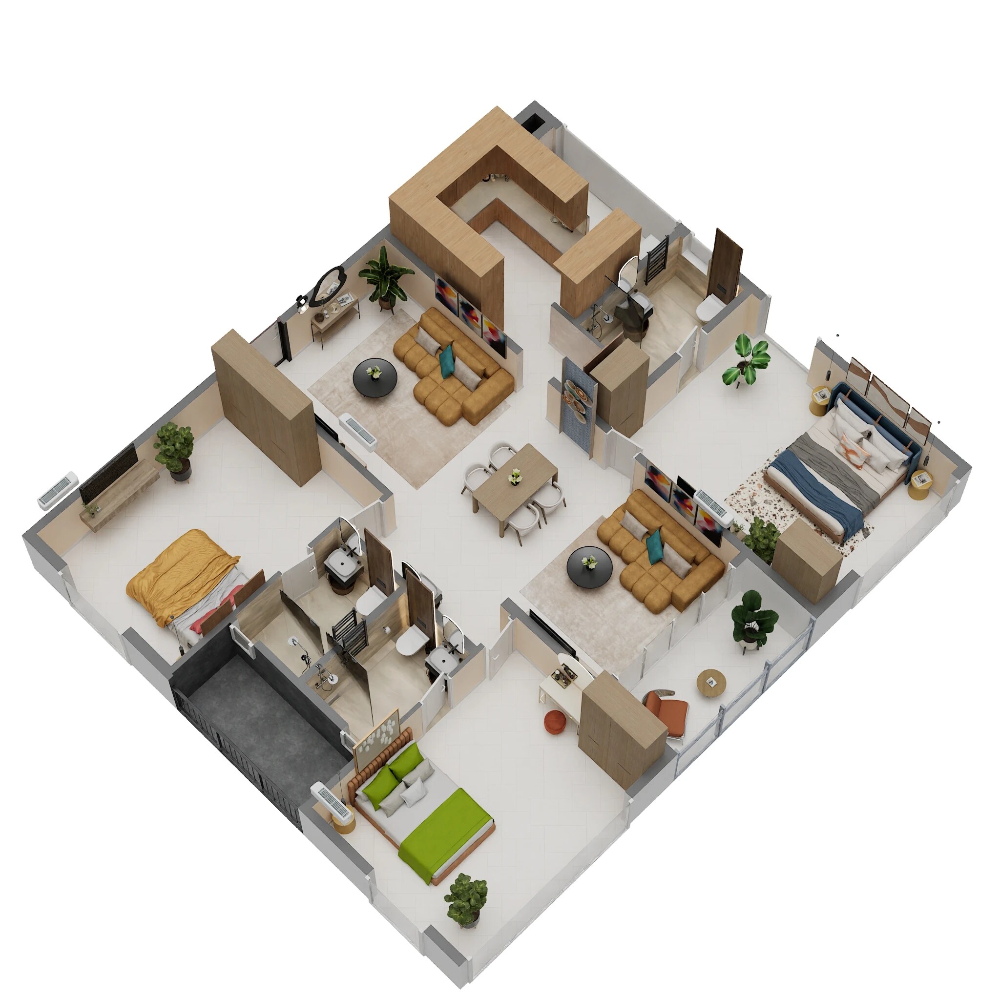 3 BHK 2227 Sq. Ft. Apartment