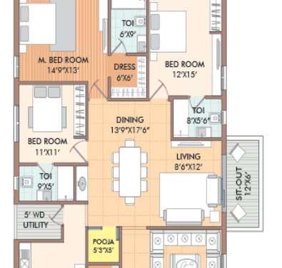 creative koven udaya cresent apartment 3 bhk 2455sqft 20204208114210