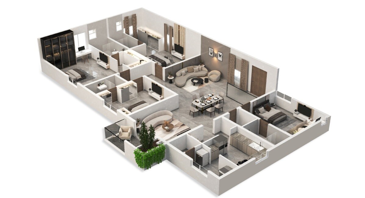 4 BHK 3520 Sq. Ft. Apartment