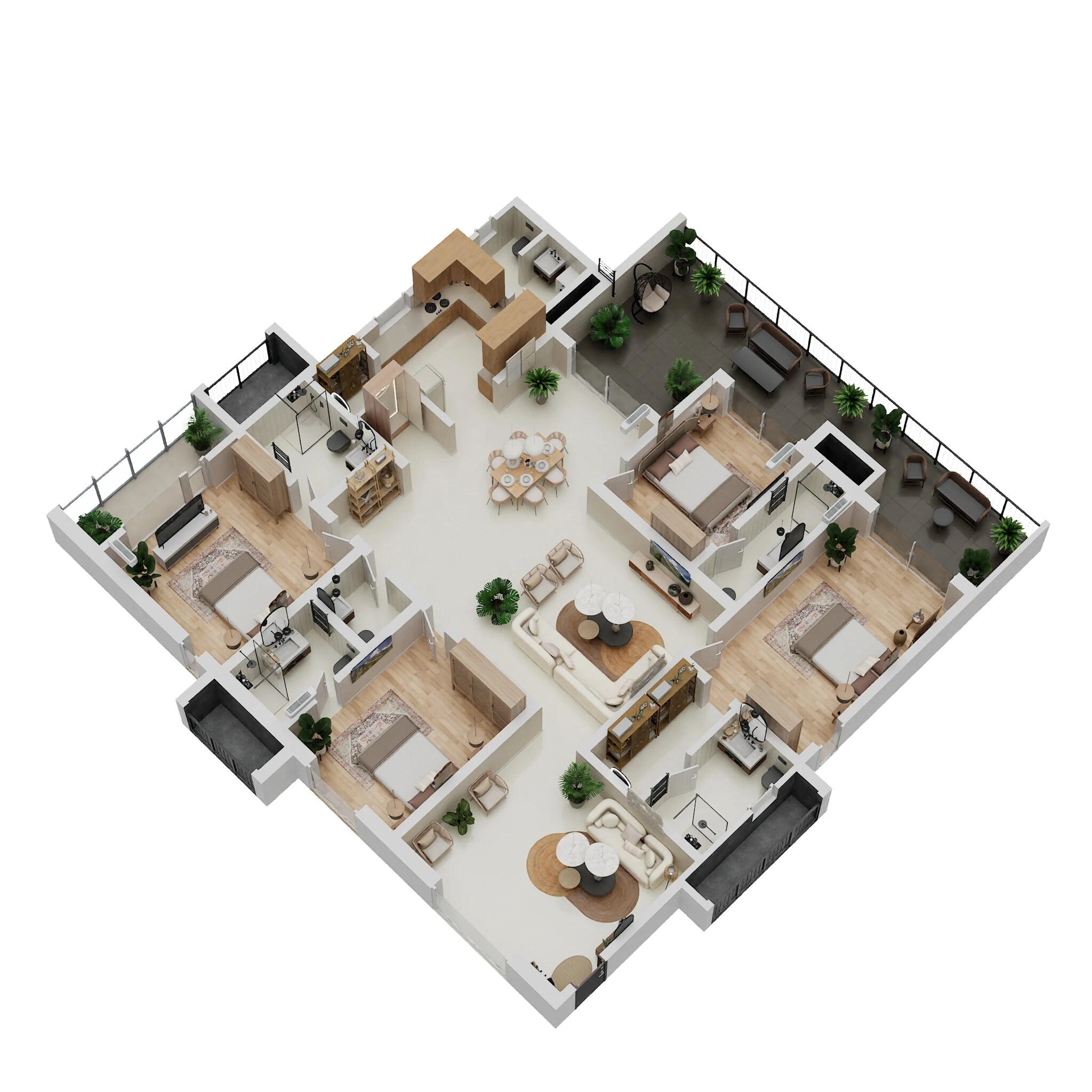 4 BHK 3550 Sq. Ft. Apartment