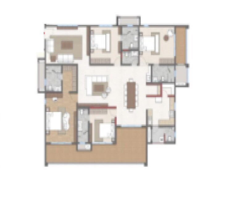 Other, cybercity-trevita 4 Bedroom 3550 Sq.Ft. Apartment In Kothaguda Hyderabad 8839829