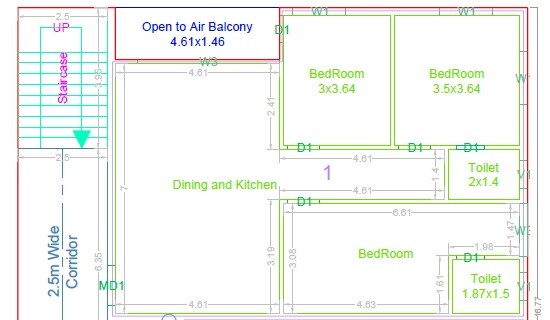 3 BHK 1270 Sq. Ft. Apartment