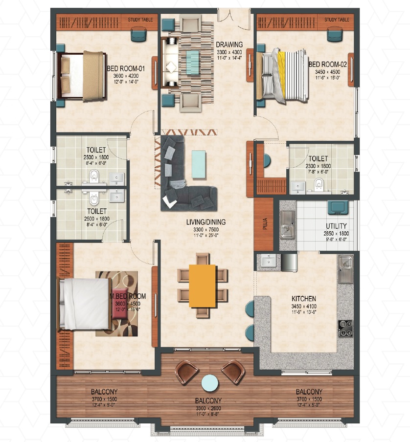 Deevyashakti Amara Floor Plans - Rajendra Nagar, Hyderabad