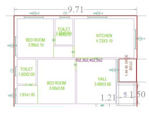 2 BHK 1070 Sq. Ft. Apartment in Devarakonda Vishnu Sri