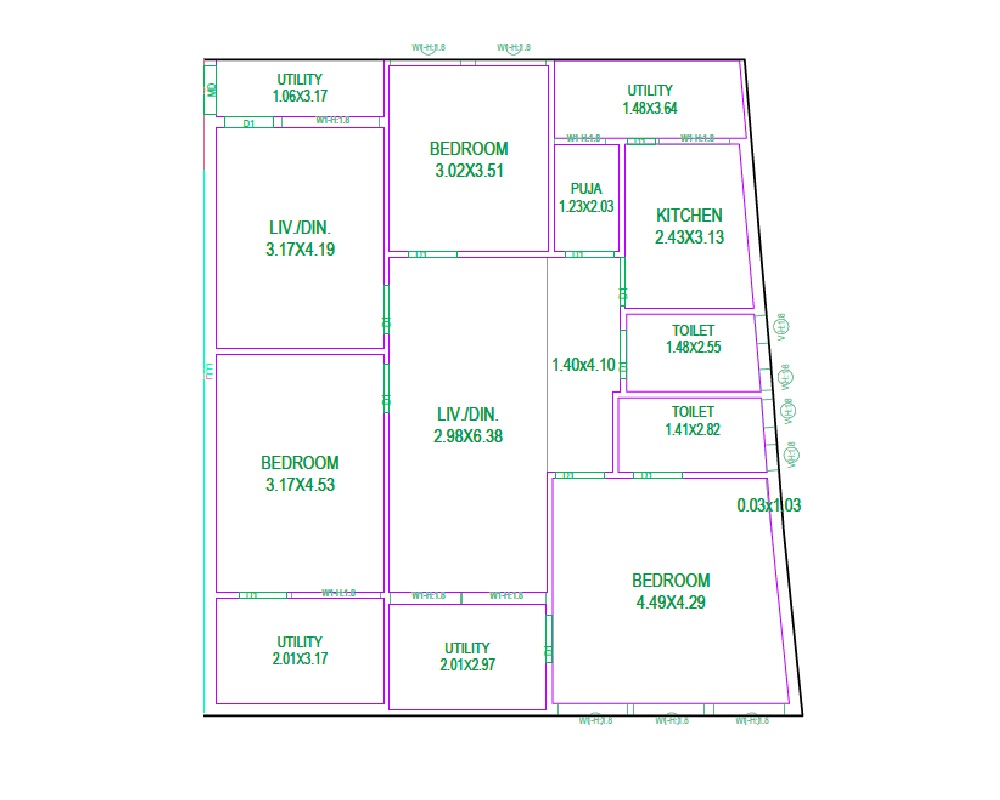 3 BHK 1848 Sq. Ft. Apartment in Dhanashree Serene Park
