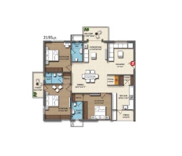  3 BHK Apartment at Divine Space Osman Nagar, Osman Nagar – for Sale