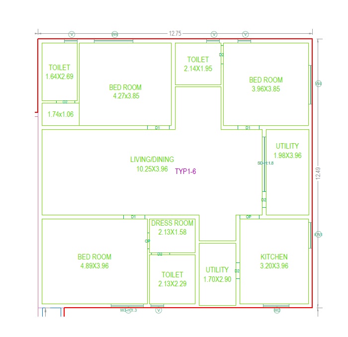 DSR Altitudes 3 BHK Layout