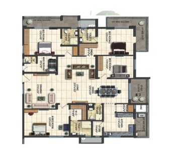  4 BHK Apartment at DSR Reganti, Madhapur – for Rent