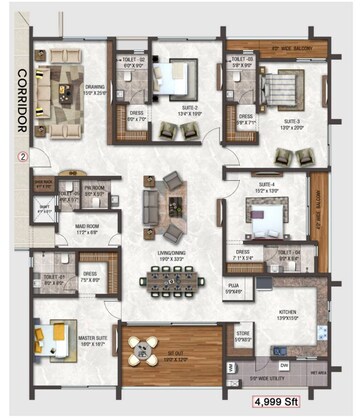  4 BHK Apartment at DSR Skymarq, Puppalaguda – for Sale