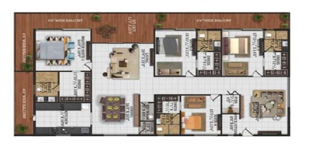 4 BHK 5999 Sq. Ft. Apartment in DSR W