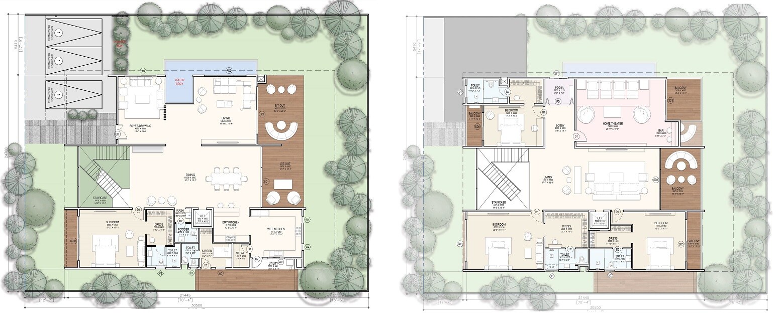Floor plan of 4 BHK 7954 Sq. Ft. Villa in EIPL Treasure Trove, Hyderabad