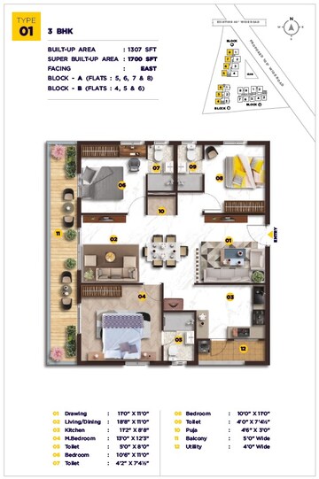  3 BHK Apartment at Elegant Nivasa, Kollur – for Sale
