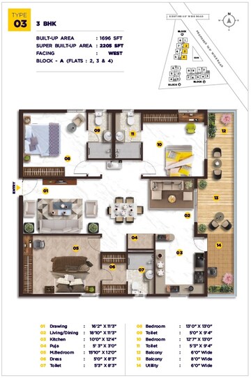  3 BHK Apartment at Elegant Nivasa, Kollur – for Sale