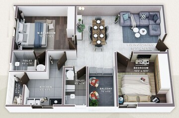  2 BHK Apartment at Endeco Lakeview Apartments, Hafeezpet – for Sale