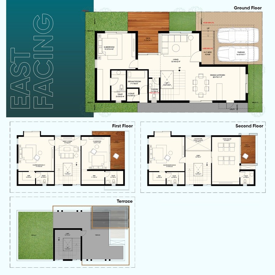 Floor plan of 4 BHK 3800 Sq. Ft. Villa in Envikare Krishe Avya, Hyderabad