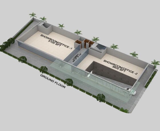 Floor plan of 3600 Sq. Ft. Office Space in Essen Nebula, Hyderabad