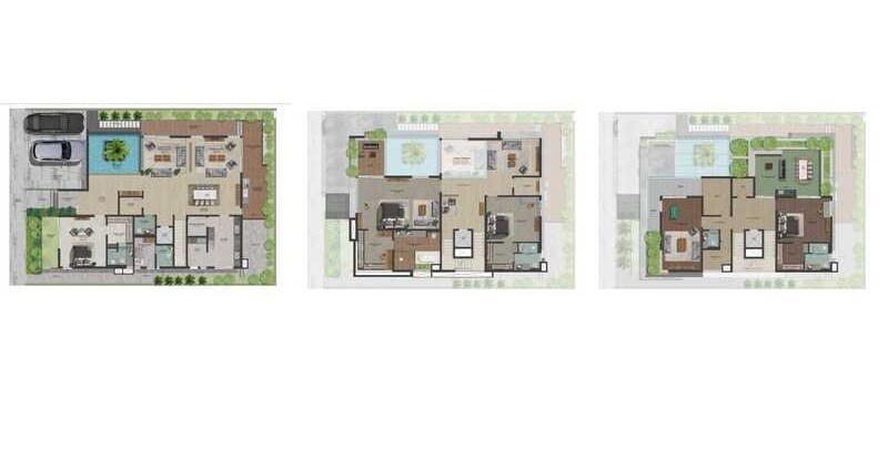 Floor plan of 4 BHK 6395 Sq. Ft. Villa in Future The Valley, Hyderabad